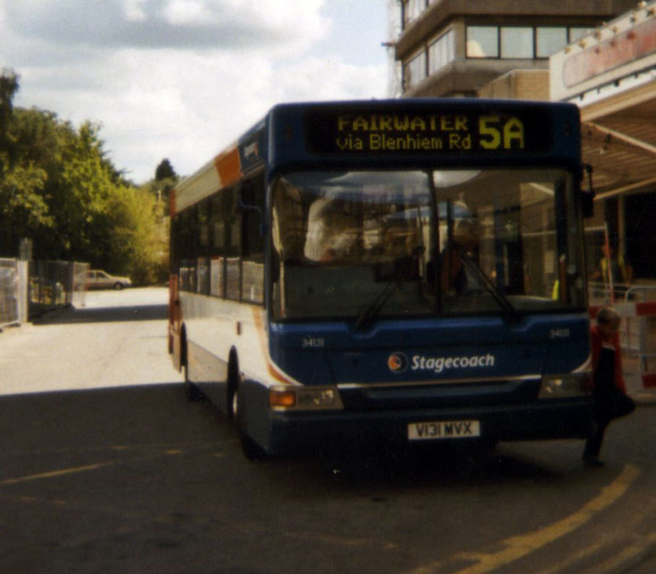Passenger disembarking Cwmbran bus