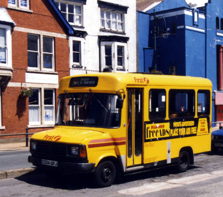 First Red Bus mini bus C334GFJ