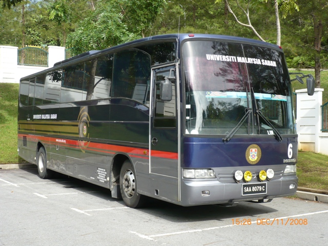 Hino coach number 6 Malaysia Sabah University