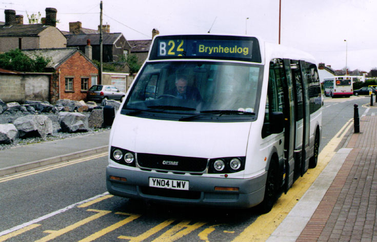 Optare-Alero Optare Alero minibus line B22 Brynheulog, Wales