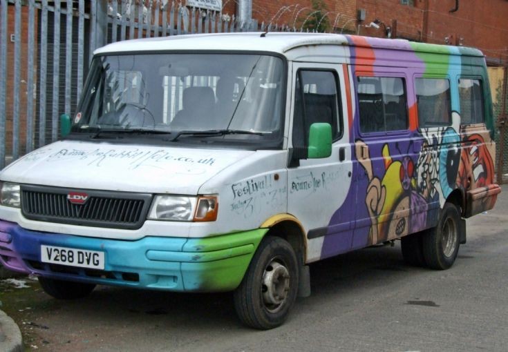 Graffitied Mini Bus