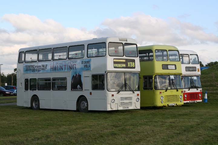 Lineup of Double-Decker busses at RAF Fairford