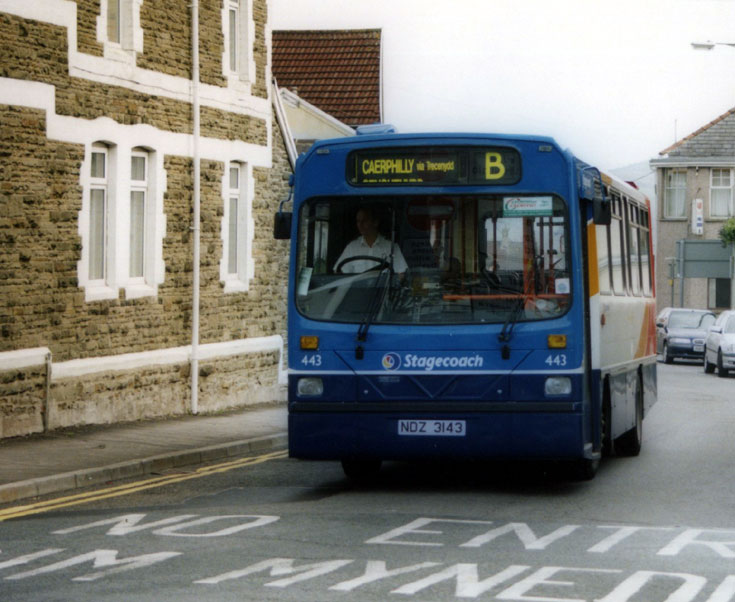 Stagecoach city bus 443 line B to Caerphilly